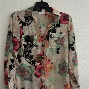 New York & Company Floral Print Blouse